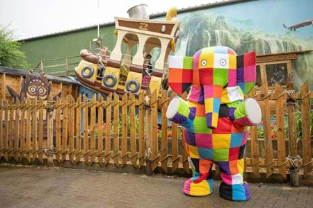 Pictures of Elmer the Patchwork Elephant at Gulliver's Land Milton Keynes